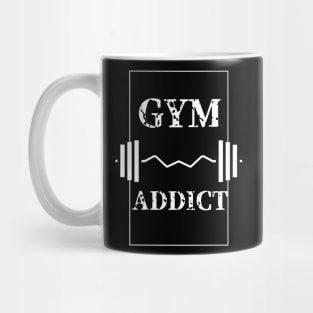 Pumping Iron Passion: Embrace the Gym Addict Lifestyle with Weights of Dedication Mug